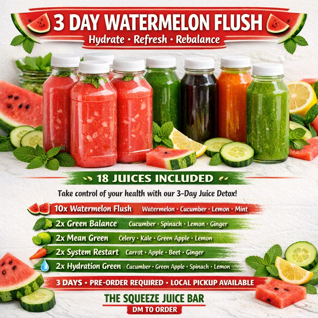 3 Day Juice Cleanse Watermelon Flush